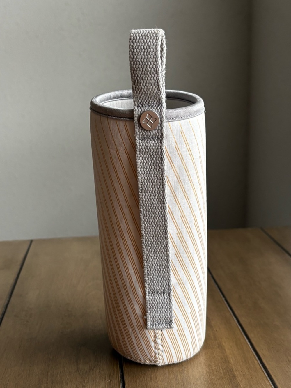 Striped Bottle Sleeve with Carry Strap